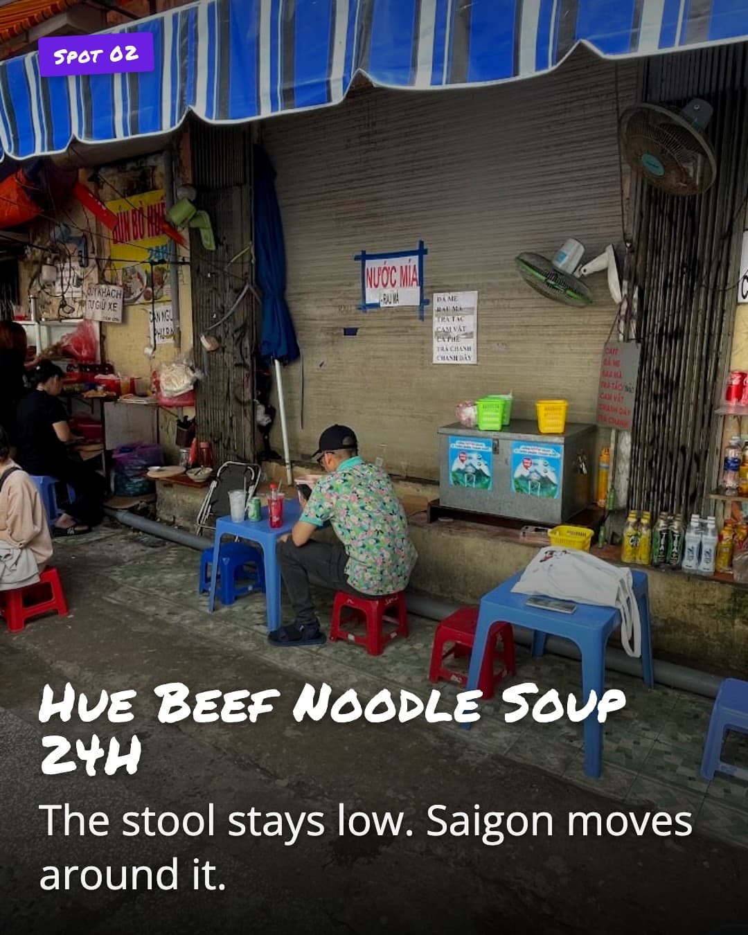 Hue Beef Noodle Soup 24H sidewalk stall