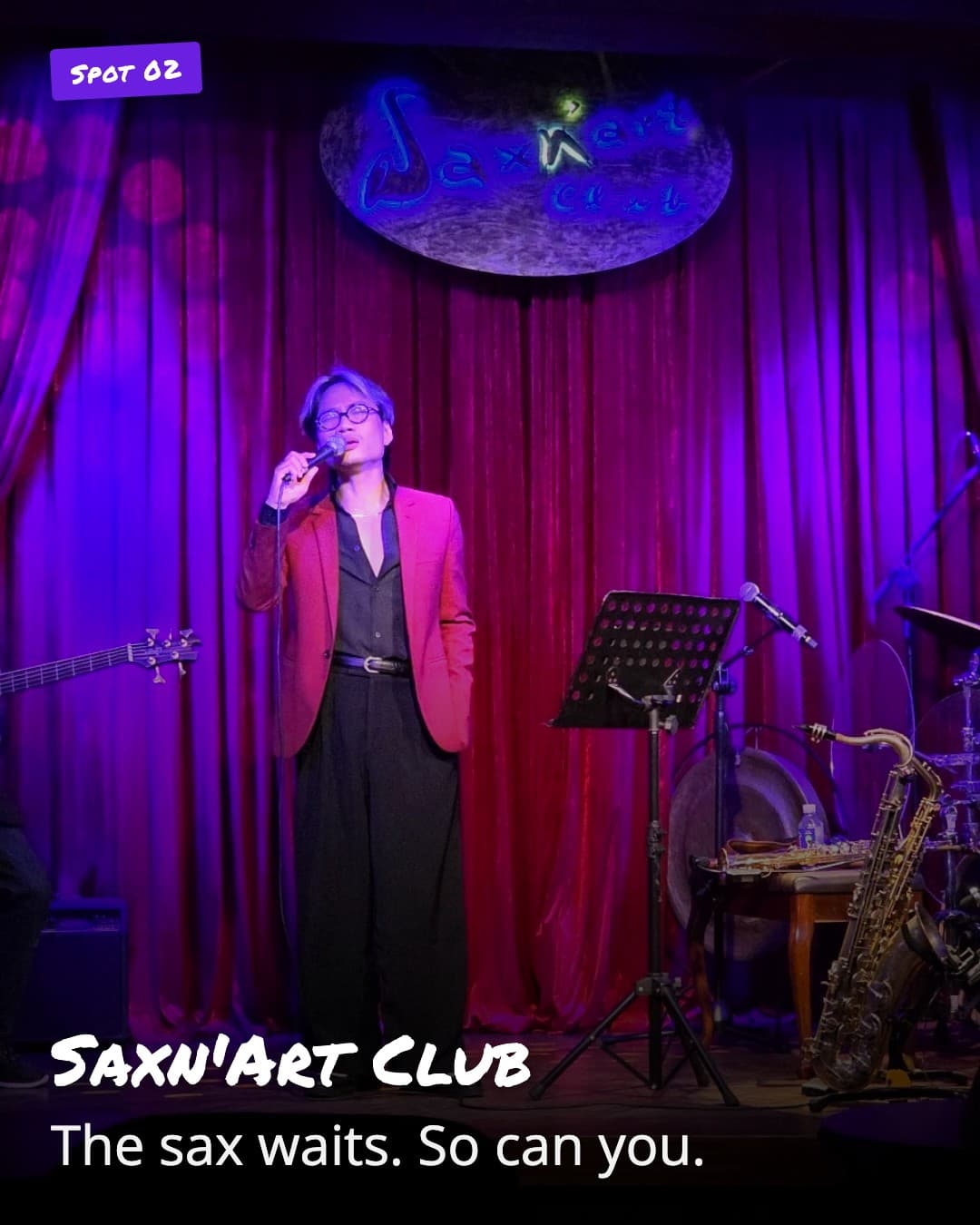 Saxn'Art Club saxophone on stage