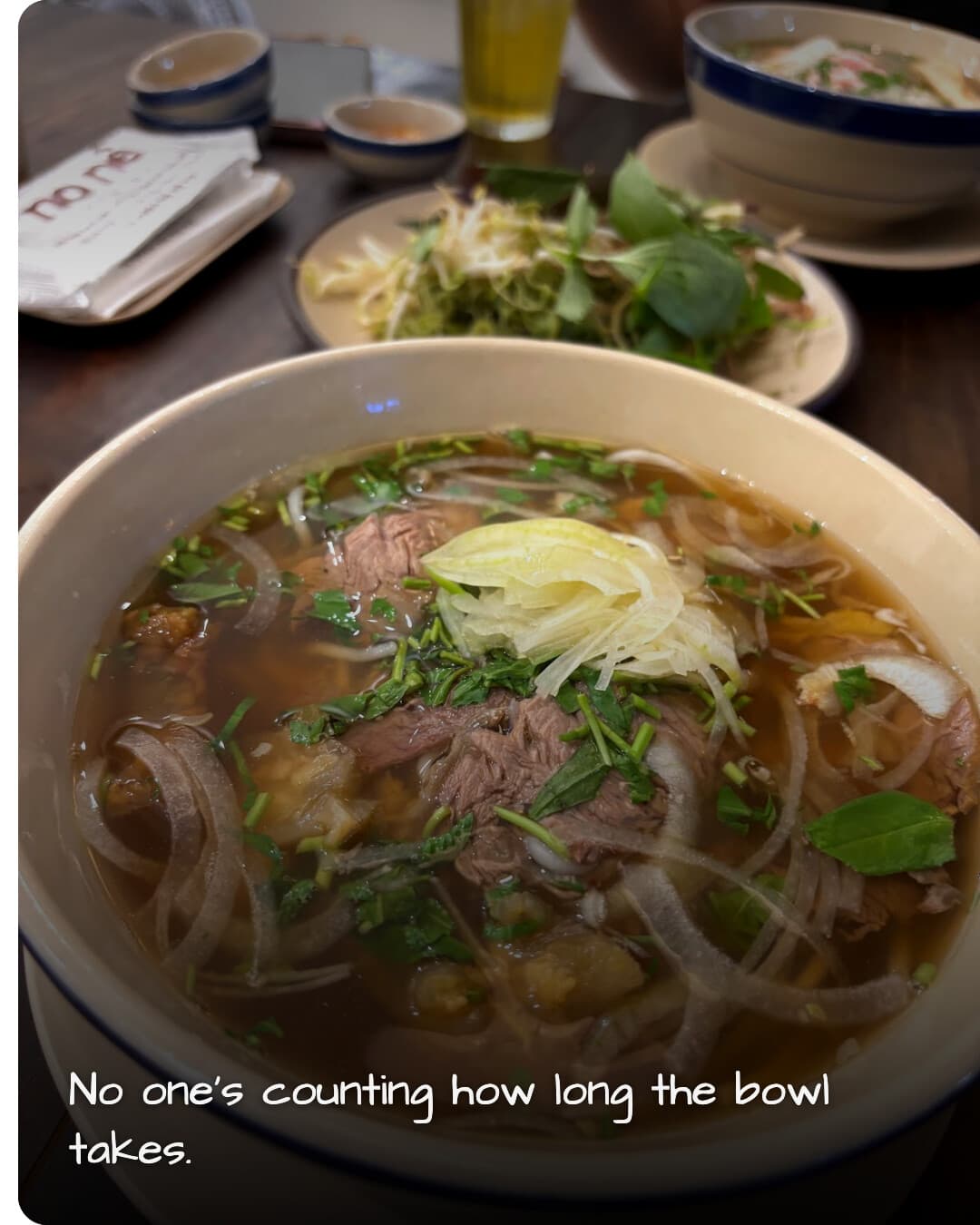 Bún Bò No Nê single bowl closeup