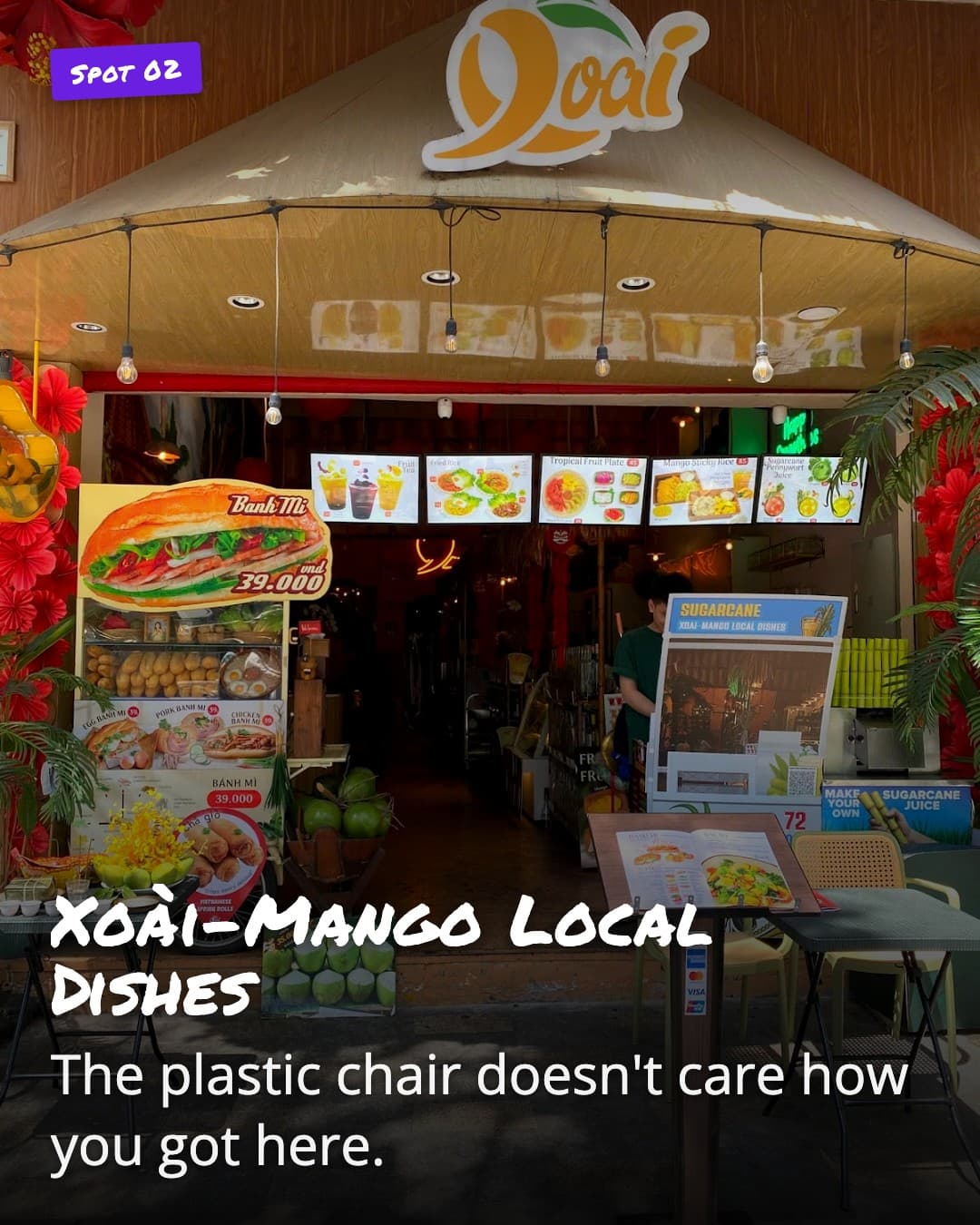 Xoai-Mango Local Dishes street seating