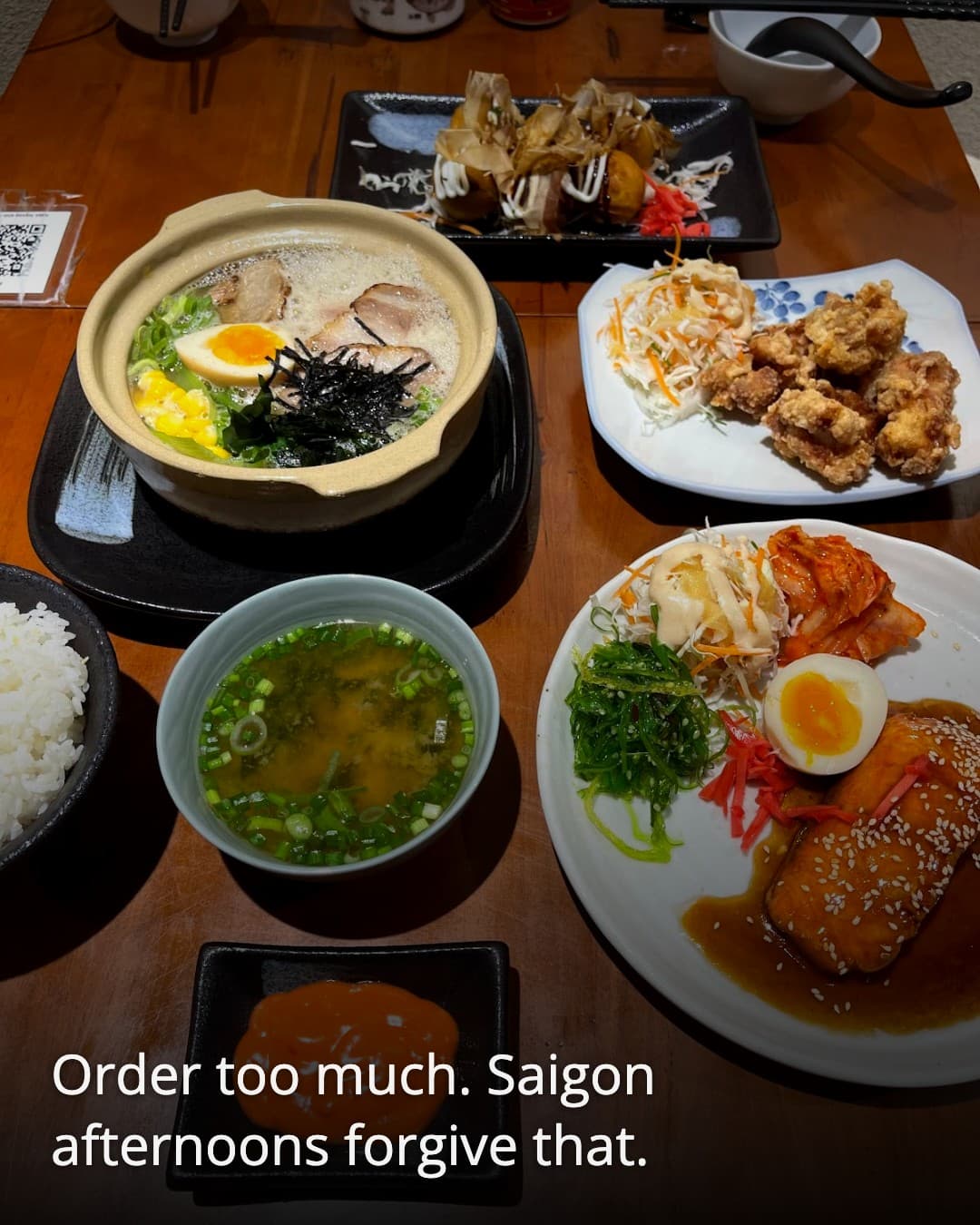 Tenryu Udon table spread