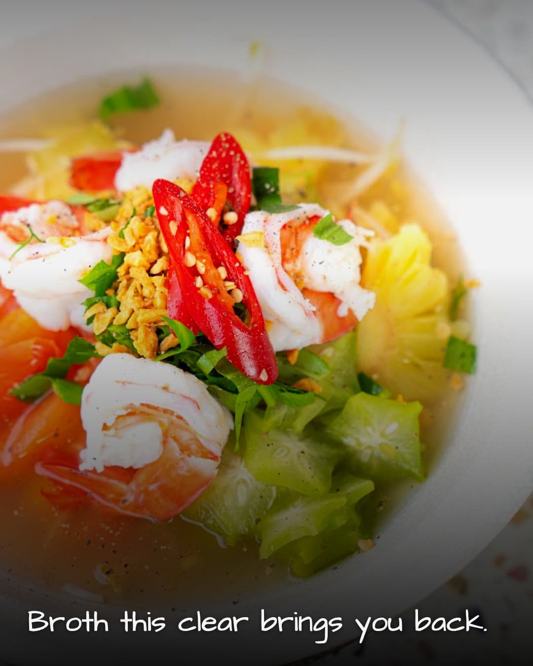 Mít Rooftop Bistro shrimp broth