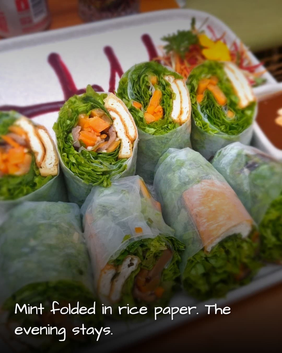 Mít Rooftop Bistro spring rolls