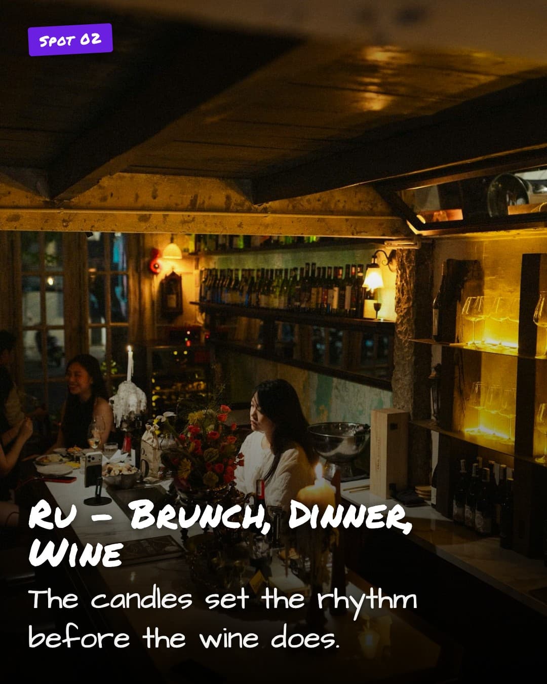 Ru wine bar counter