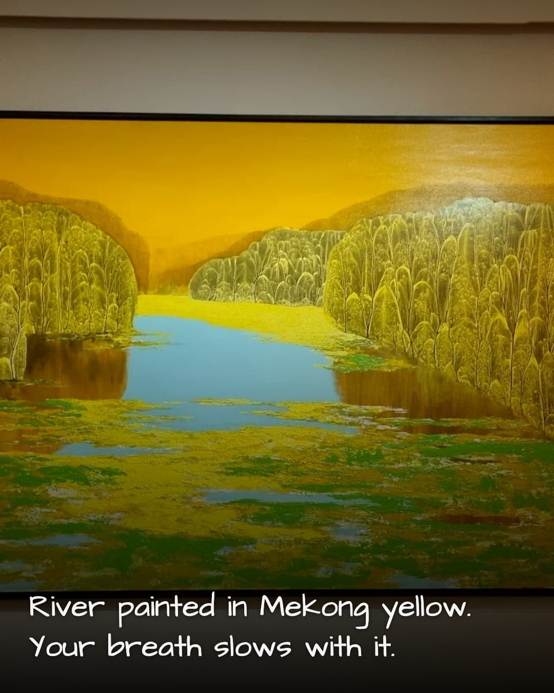 Vietnam Art Gallery river painting detail