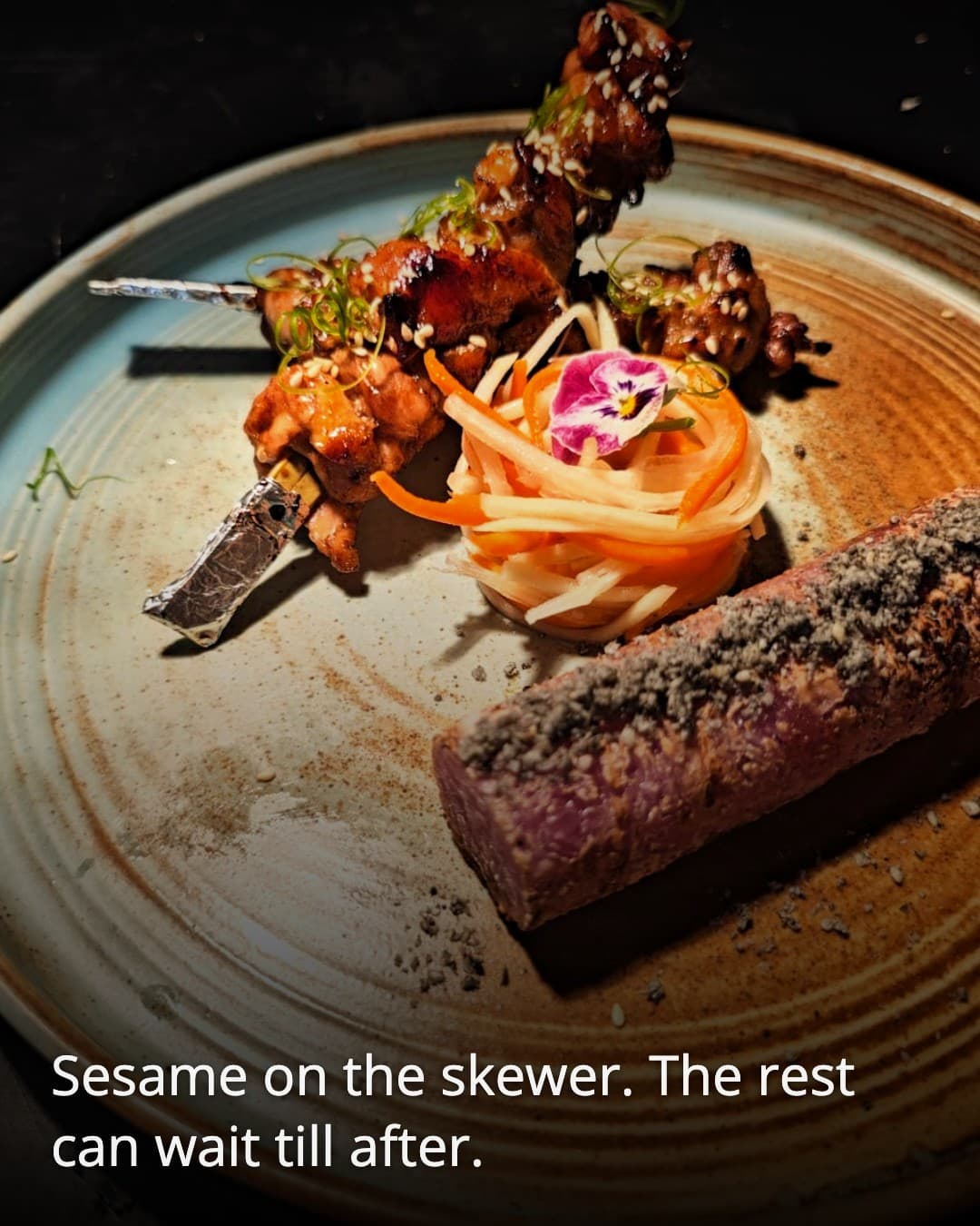 Sori cafe & more sesame skewer