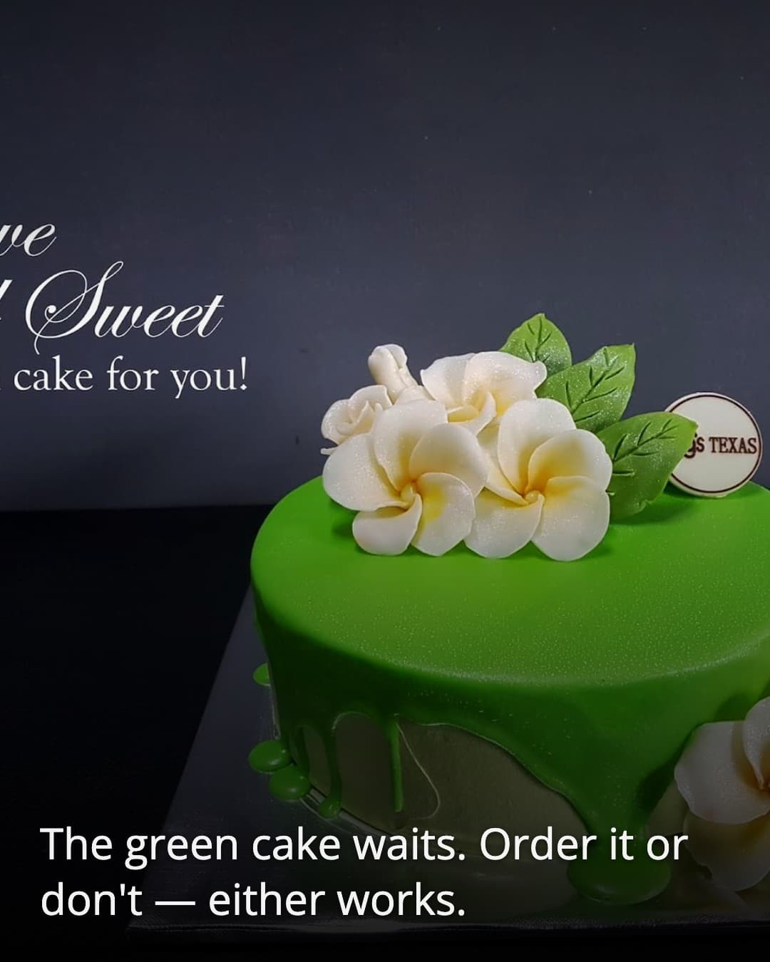 4GsTexas Bakery green cake