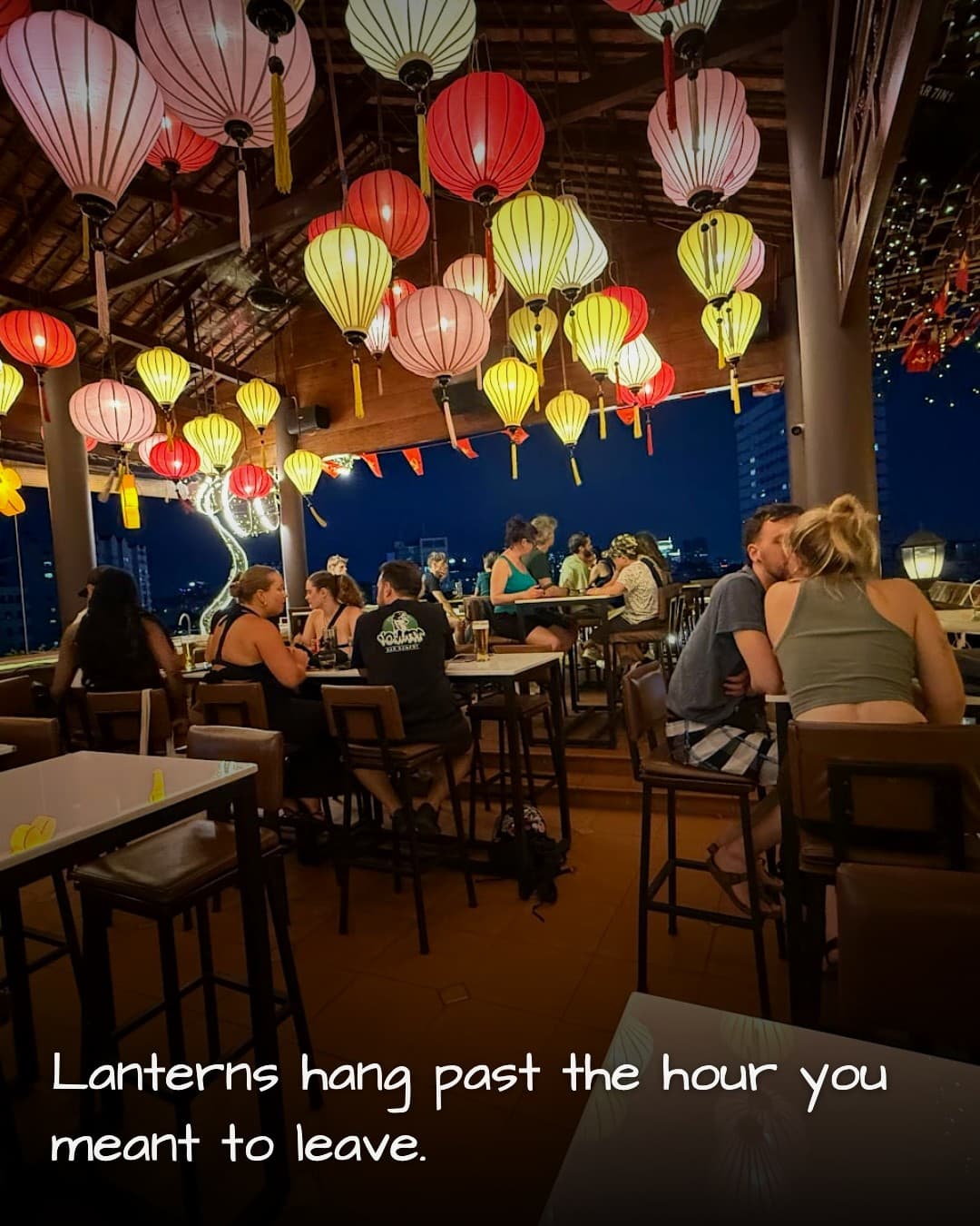 The View Rooftop Bar evening lanterns