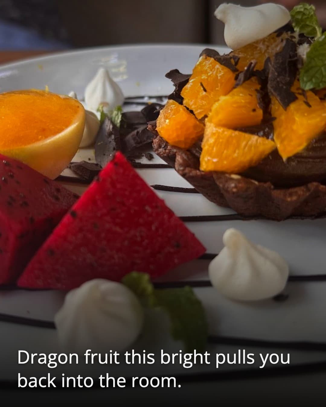Son Tra Retreat dragon fruit dessert
