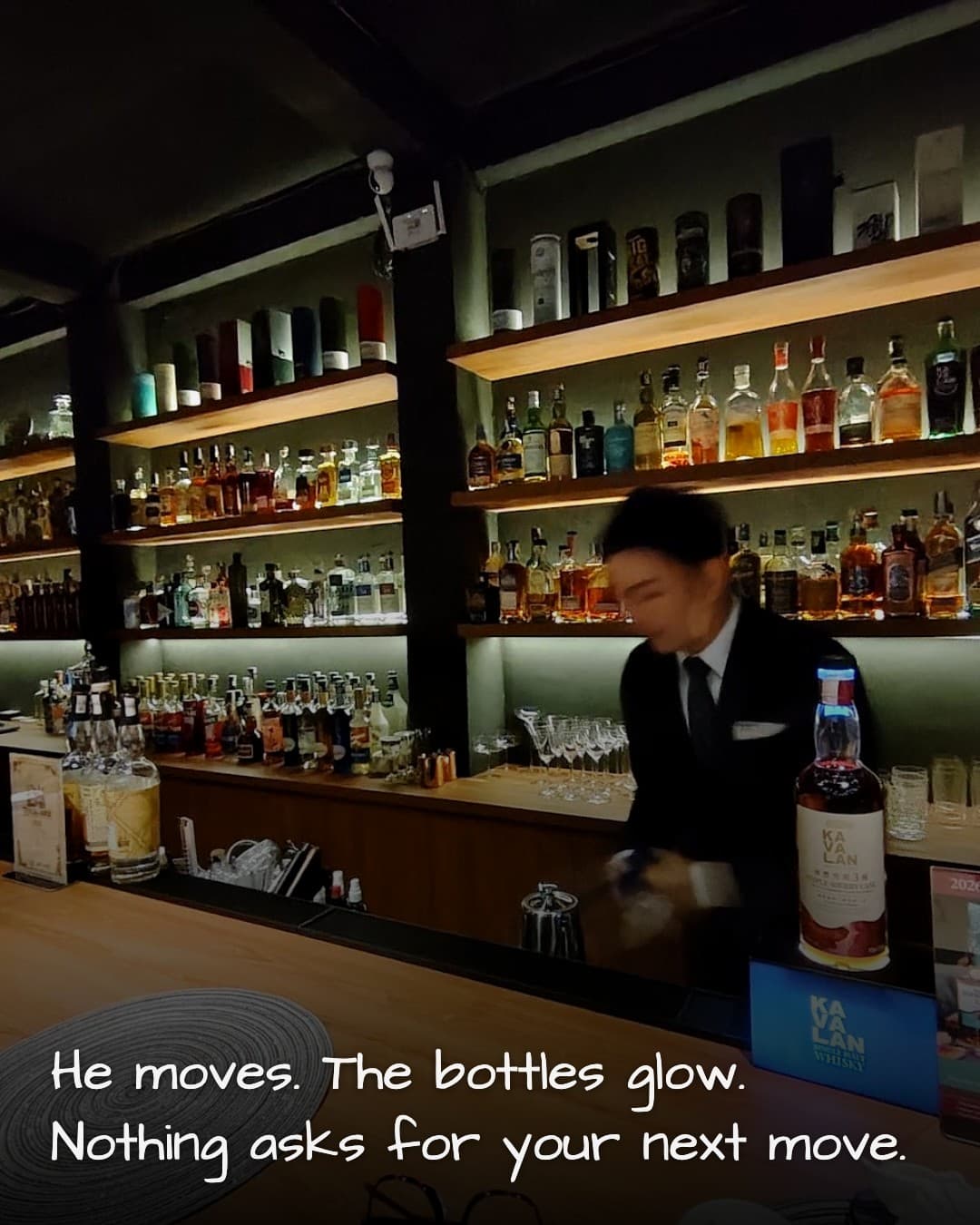 The Bar Hikasa Mixlogy bartender in motion