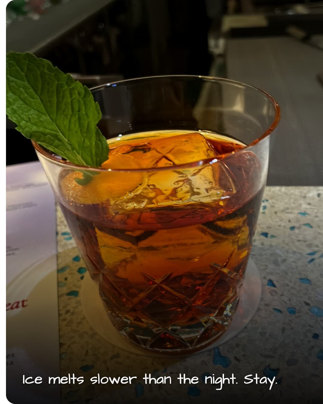 the Pi whiskey glass