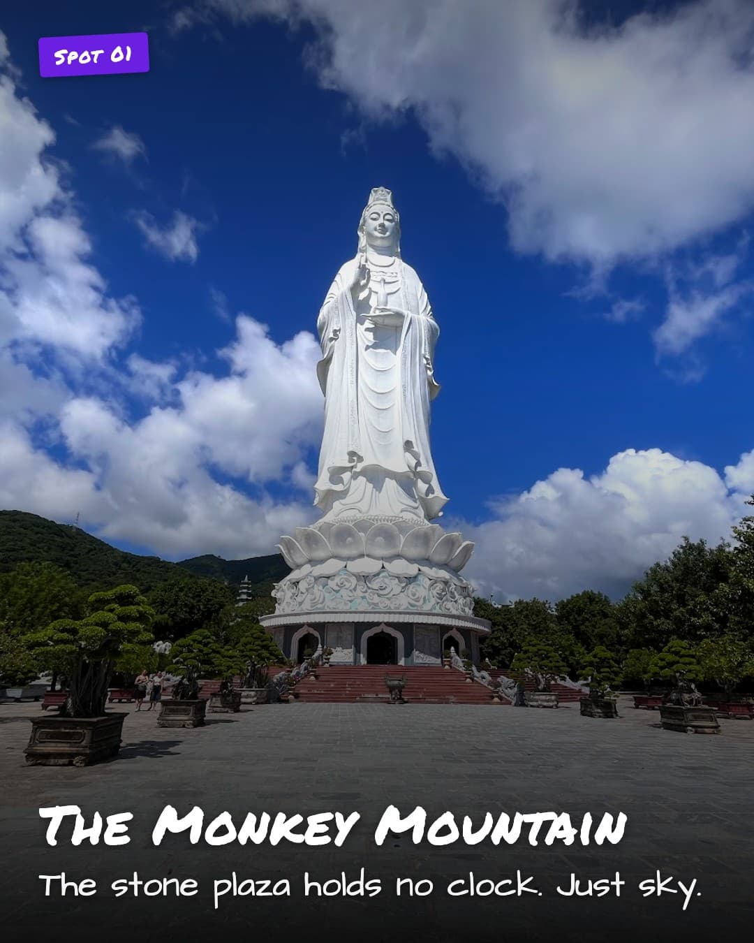 The Monkey Mountain temple courtyard