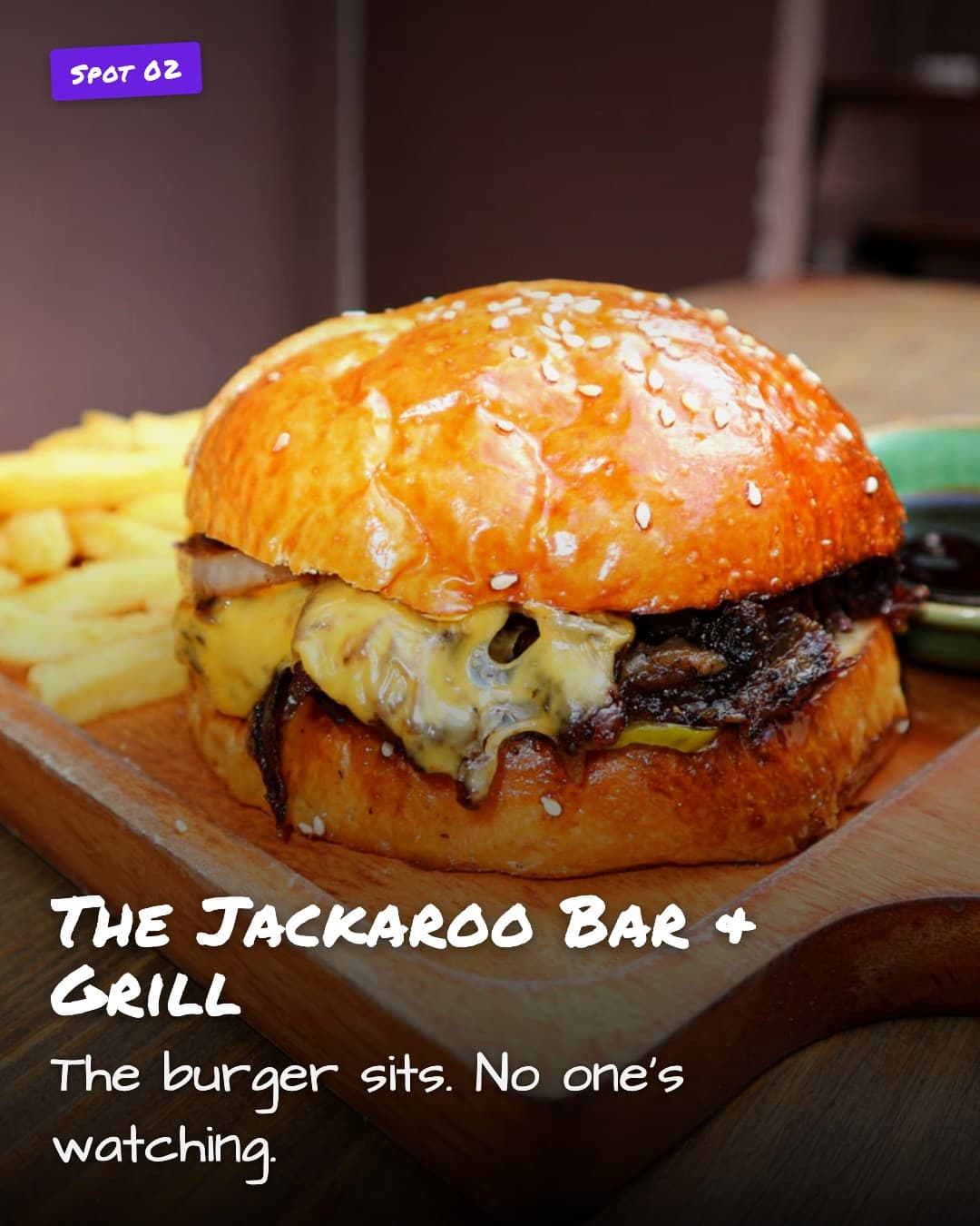 The Jackaroo Bar & Grill burger