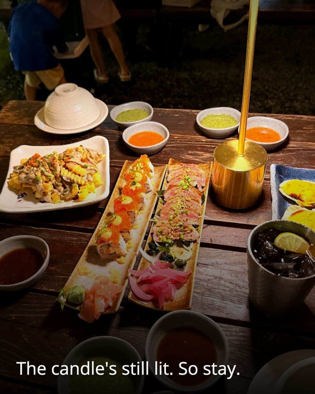 Nomi 81 Izakaya candlelit table