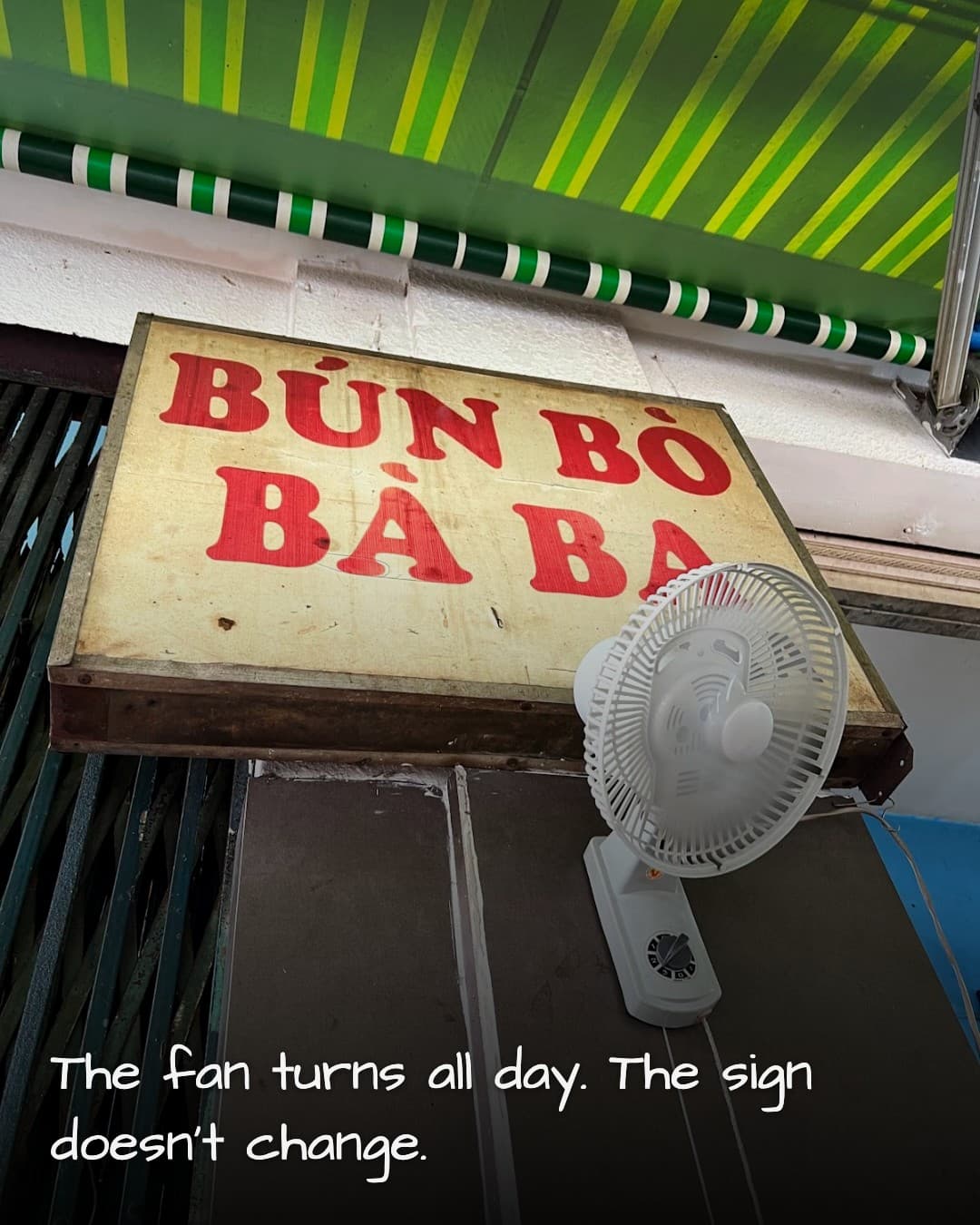 Bún bò Bà Ba storefront sign
