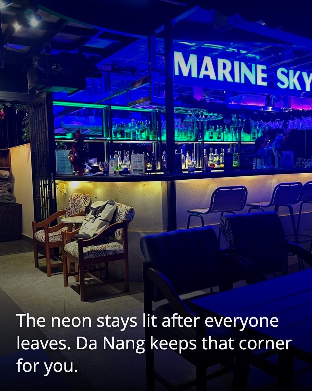 Marine Sky Bar at night