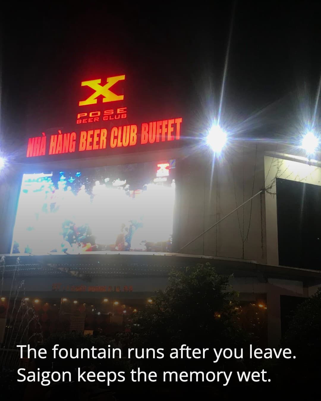 X-Pose Beer Club fountain plaza