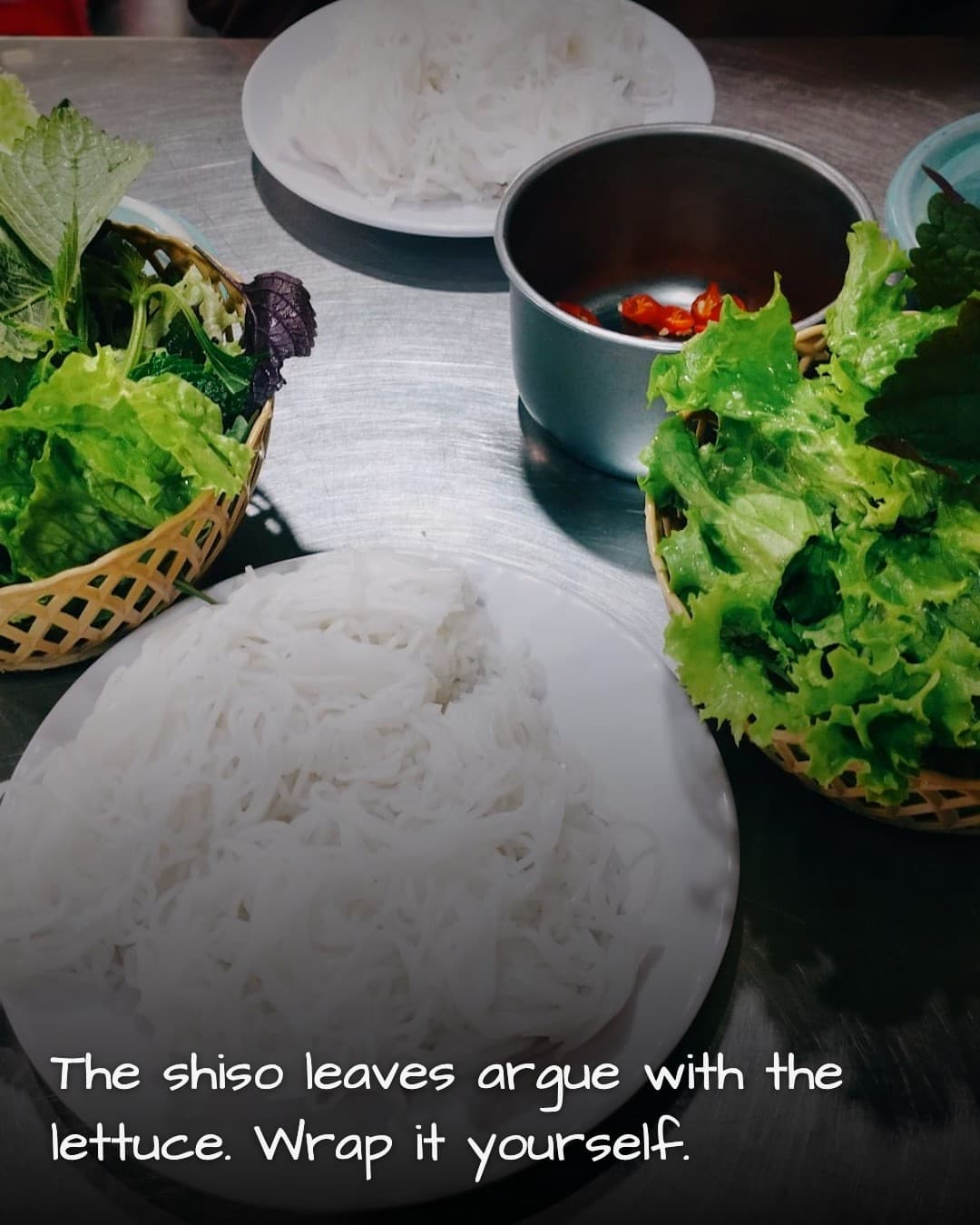 Ngoc Quan - Bun Cha Ha Noi herb basket
