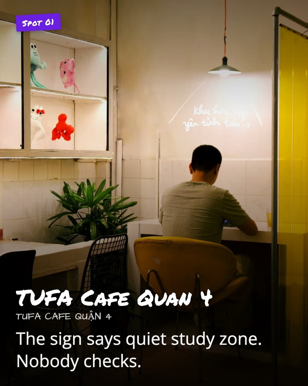 TUFA CAFE QUẬN 4 whiteboard sign