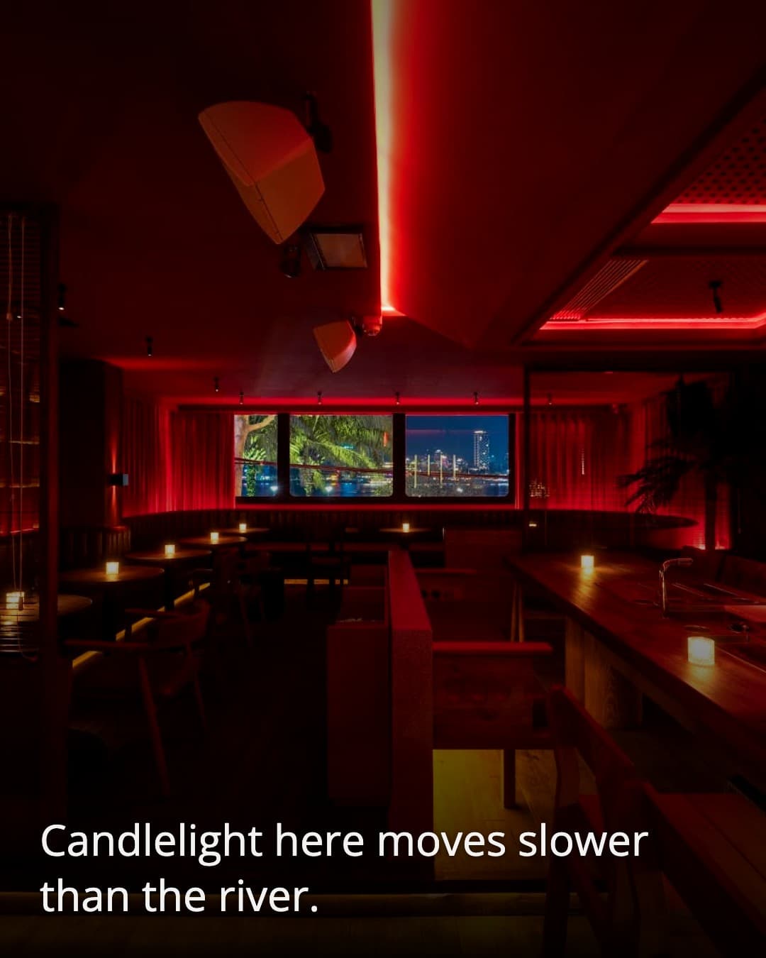 Midnight Condo candlelit river view