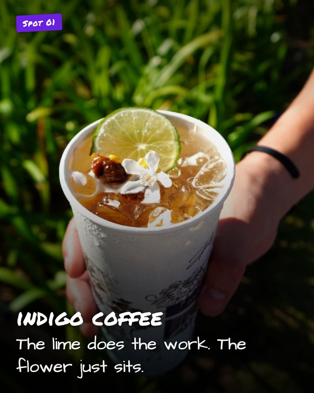 indigo coffee iced coffee with lime