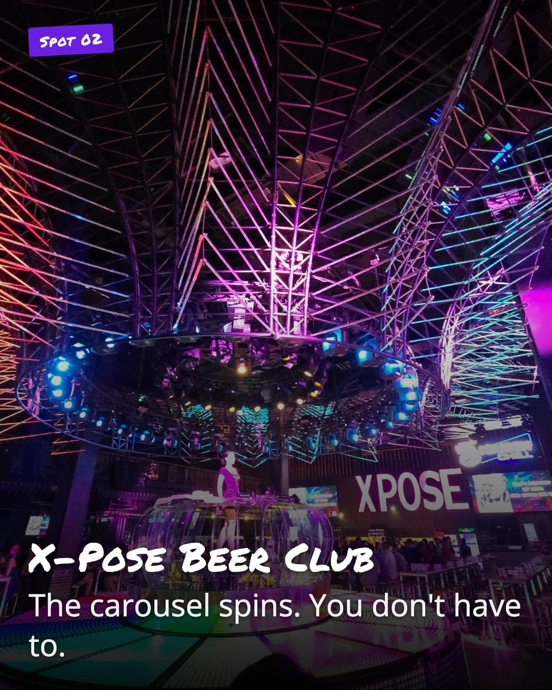 X-Pose Beer Club carousel lights