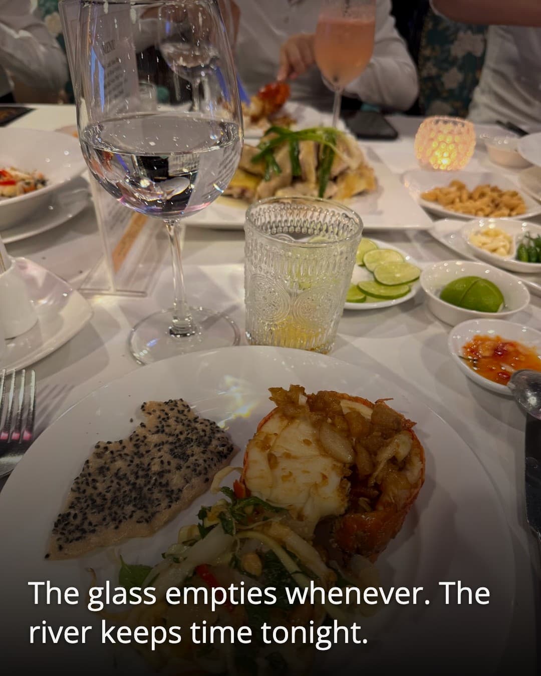 Elisa Floating Restaurant wine glass