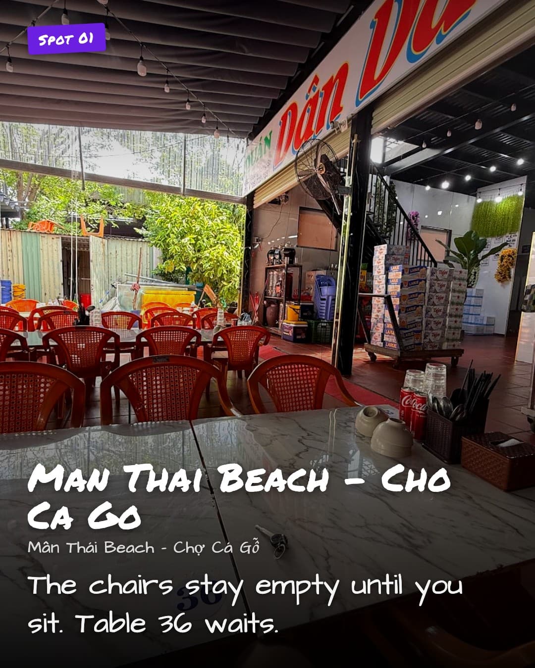 Man Thai Beach - Cho Ca Go seating