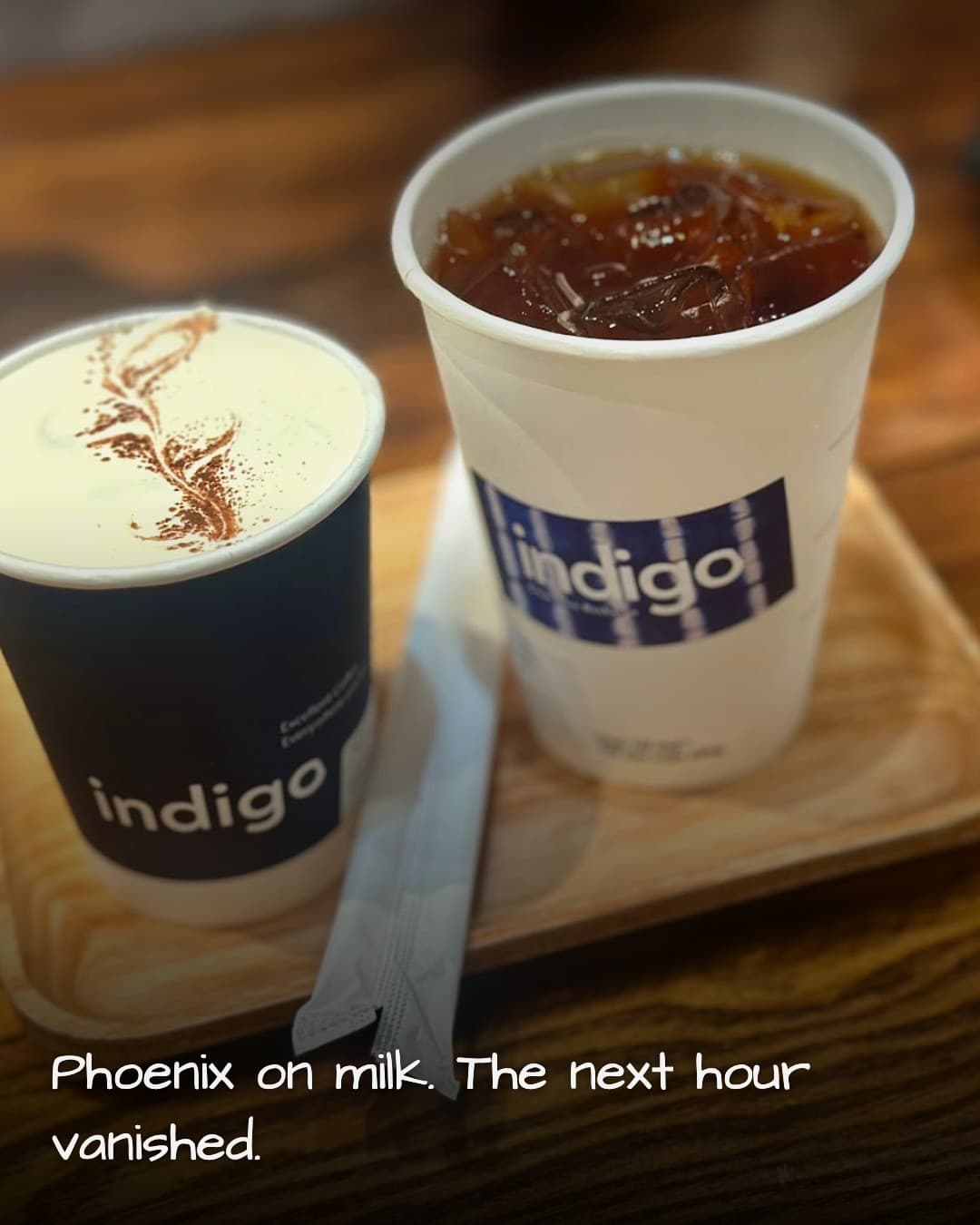 indigo coffee latte art