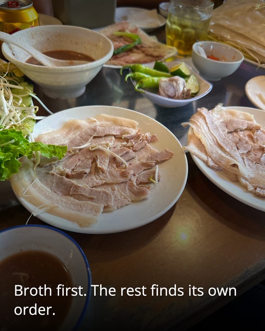 Banh Trang Thit Heo Tran Le broth bowl
