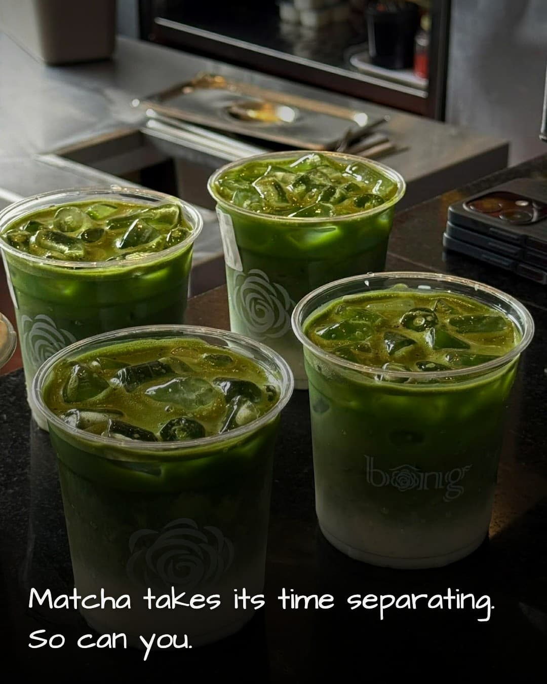 Bông Food & Drink layered matcha
