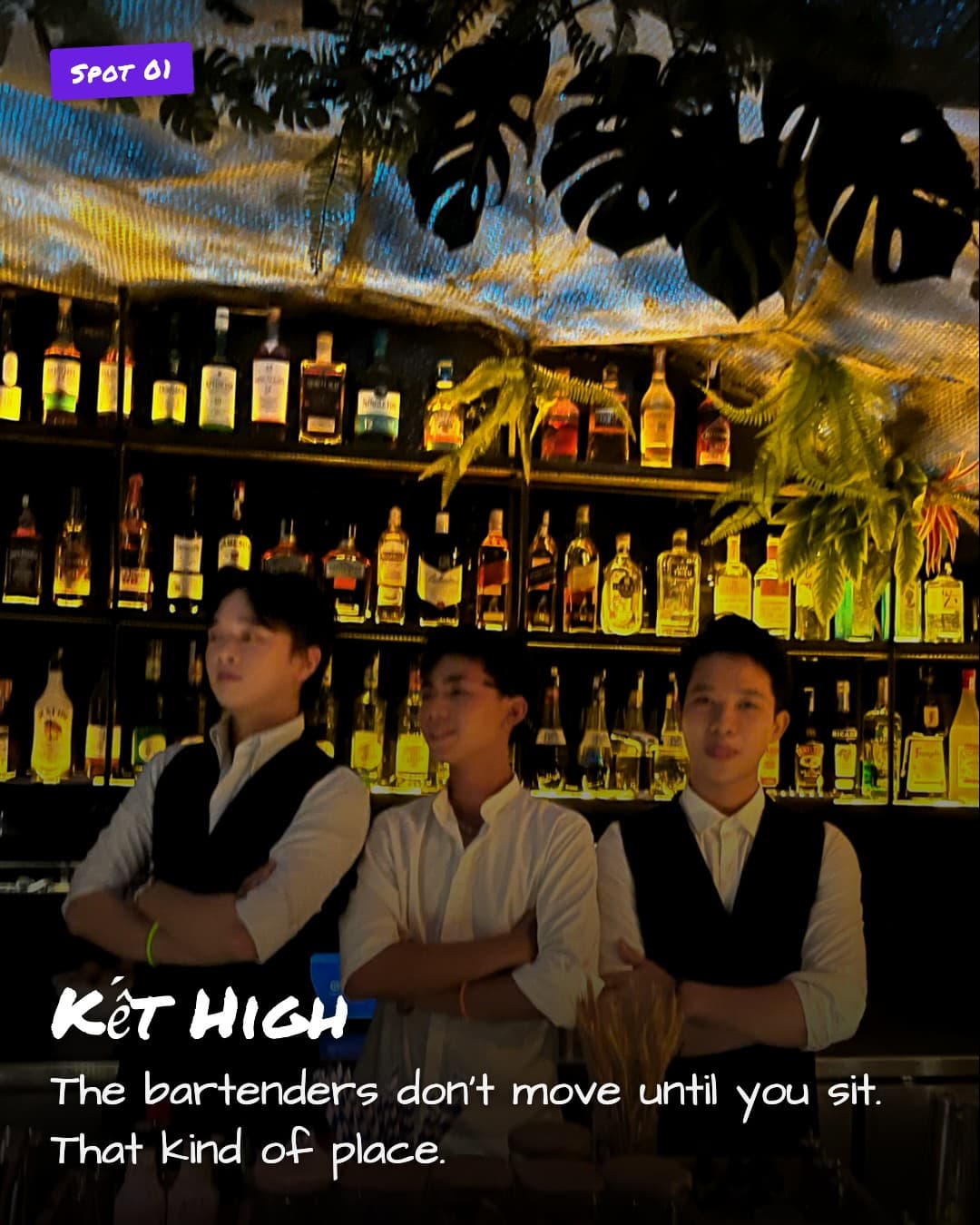 Kết High bartenders behind counter